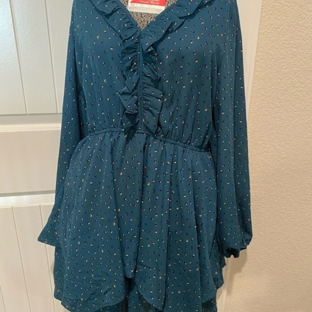 new Andree dress empire waist ruffle tier LS L fairy whimsical party date